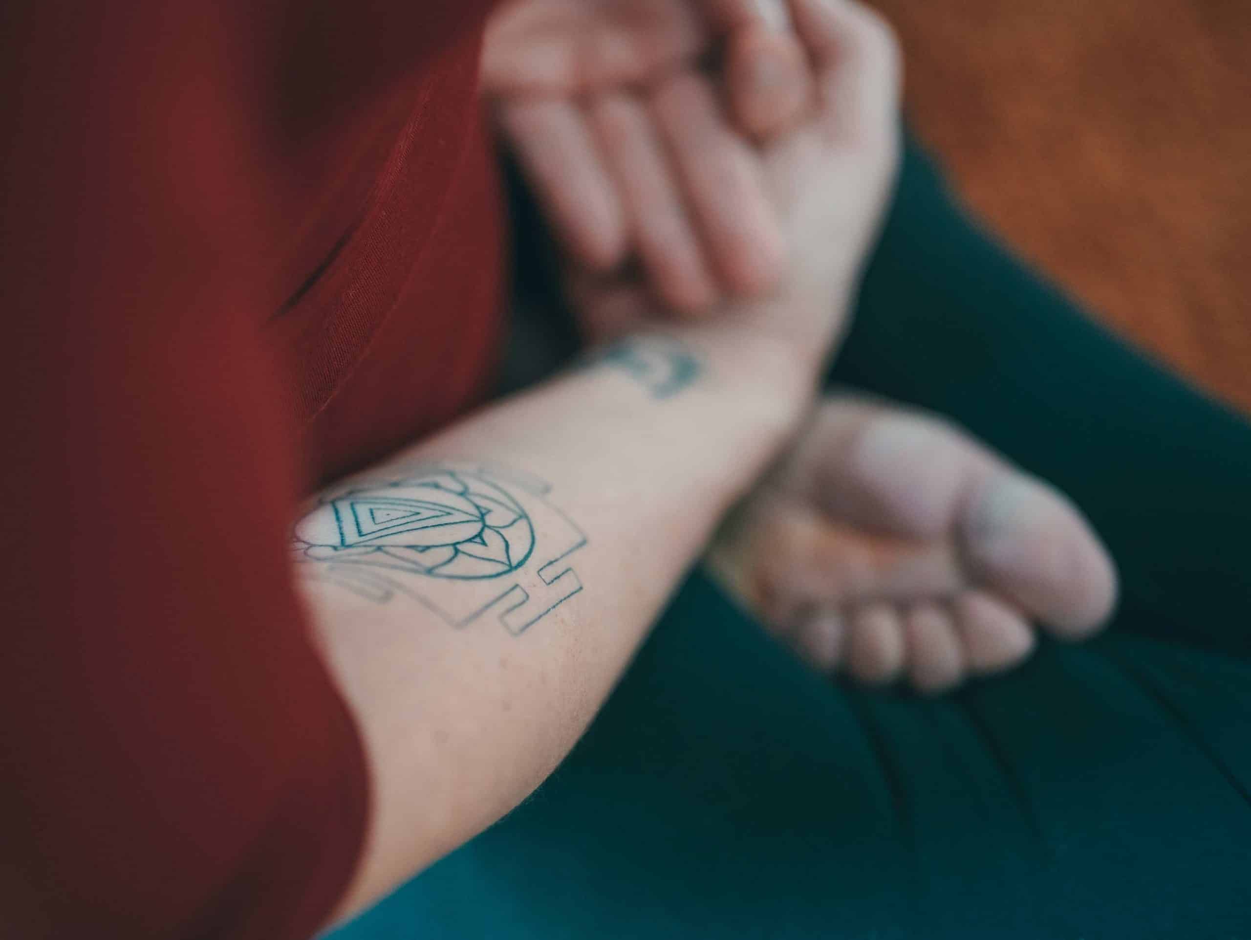 YOga Therapy with Tra Kirkpatrick her tatoo