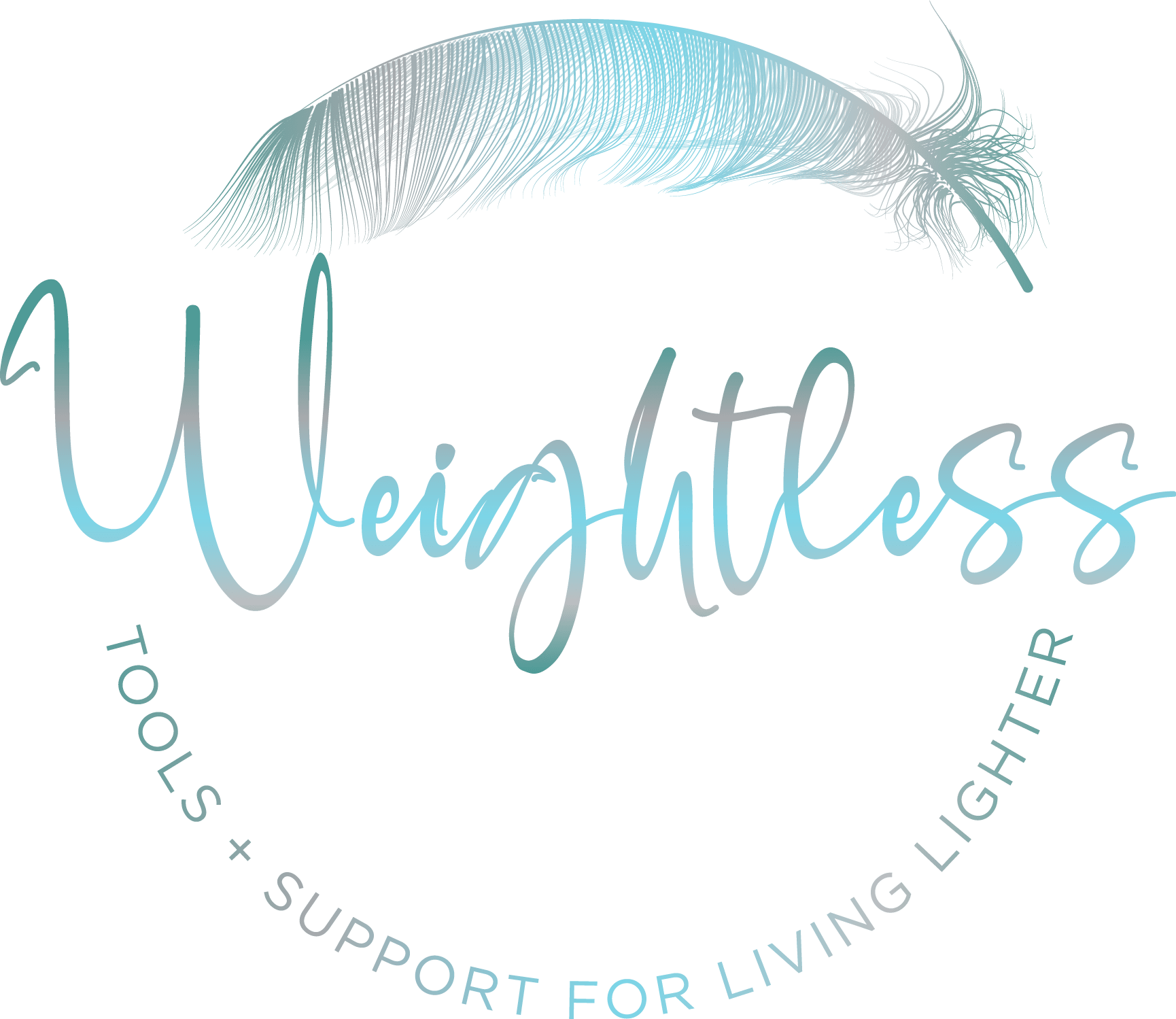 Weightless Program Logo with a feather
